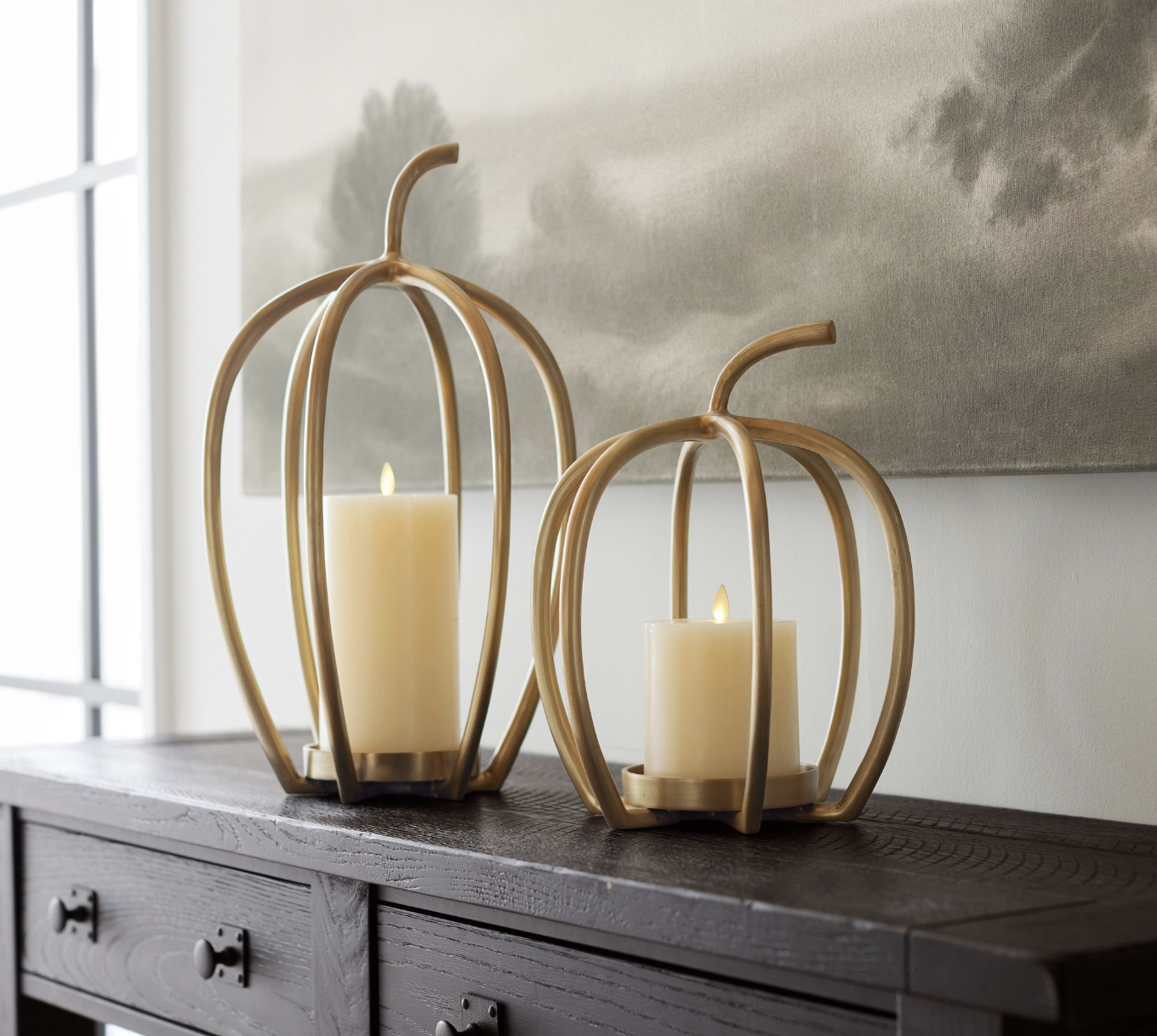 Handcrafted Fallon Pumpkin Candle Holder